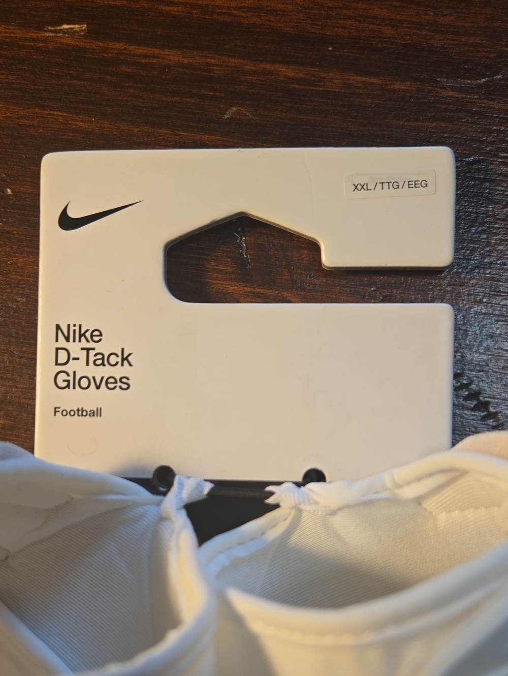 NWT! Mens Nike White Padded Football D-tack Gloves In Size Xxl - Picture 3 of 8